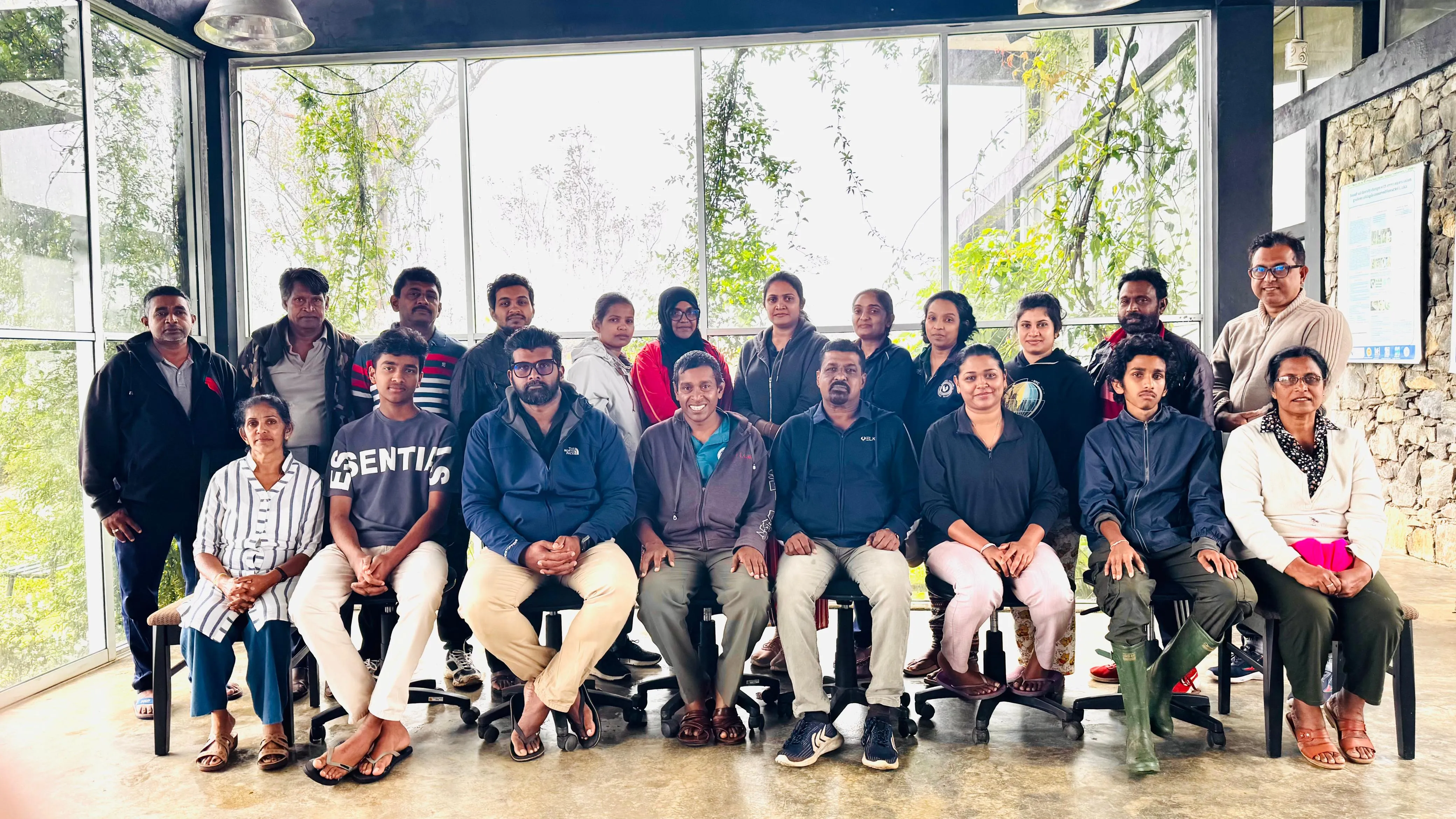 Group photograph of the Matale environment commissioners at the Centre for Climate Change, Rilagala.