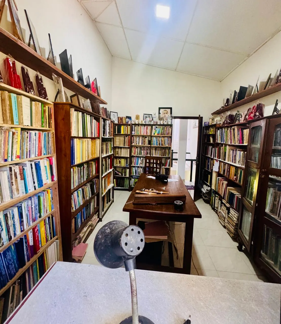 Another view of the reading room and its surrounding book shelves.